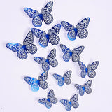Back to school 12pcs Cake Decorations 3D Hollow Butterflies Happy Birthday Cake Toppers for Birthday Cake Dessert Baby Shower Decor Butterfly