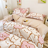 Cifeeo White Black Cow Leopard Printed Bed Cover Set Kids Duvet Cover Adult Boys Girls Bed Linen Bedsheet and Pillowcase Bedding Sets