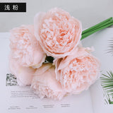 Graduation Gift  5 Pierced Roses Realistic Touch Moisturizing Rose Bud Artificial Flowers Bouquet Wedding Home Table Decor Arrange Fake Plants