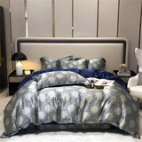 Cifeeo Mulberry Silk 4 Pieces Comforter Bedding Set, 1PC Duvet Cover, 1PC Bed Sheet, 2PCS Pillowcases, Luxury Home Textiles Bedclothes