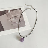 Cifeeo Vintage Heart Stone Pendant Necklace Simple Stylish Pendant Necklace For Women Men Jewelry Necklace Best Gift