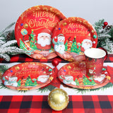 Christmas Gift Merry Christmas Disposable Tableware Christmas Decorations For Home Cristmas Ornament Xmas Navidad Gift New Year