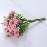 Simulation 16 Heads Bouquet Carnation Living Room Dining Table Home Decoration Wedding Fake Artifical Flowers Mother's Day Gift