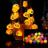Cifeeo  Halloween 150cm 10LED Halloween LED String Lights Portable Pumpkin Ghost Skeletons Lights for Home Bar Halloween Party Decor Supplies 2023