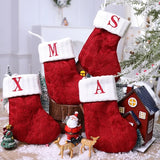 Cifeeo  New Year 2024 Christmas Stocking Red Xmas Candy Gift Sock Christmas Decorations for Home Happy New Year Xmas Decoration  Noel