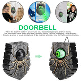 Cifeeo  Halloween One-Eyed Spider Doorbell Terrifying Door Hanging Decoration Horrible Eyeball Home Party Sounding Props Tricky Friend