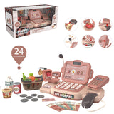 Cifeeo Children's Shopping Cash Register Toy Supermarket Set Simulation Food Calculation Cash Register Cross-dressing Toy Boy Girl Gift