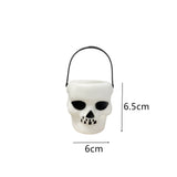 Cifeeo  5/10Pcs Mini Halloween Candy Bucket Pot Witch Skeleton Cauldron Holder Jar Trick Or Treat Home Party Decoration Props Kids Gifts