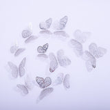 Back to school 12pcs Cake Decorations 3D Hollow Butterflies Happy Birthday Cake Toppers for Birthday Cake Dessert Baby Shower Decor Butterfly