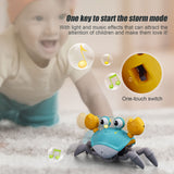 Cifeeo Electric Induction Escape Crab Toys Projection Interactive Toy Musical Simulated Crawling Toys Educational Toys for Kids Gifts