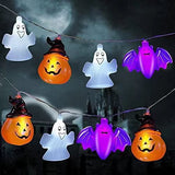 Cifeeo  Halloween 2023 New Halloween Pumpkin Ghost Skull Eyeball Festival Party Decorative Lights LED Halloween Ghost Festival String Lights