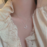 Cifeeo Vintage Shining Zircon Water Pendant Necklace For Women Fashion Gold Color Simple Clavicle Chain Necklace Party Wedding Jewelry