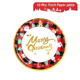 Christmas Gift Merry Christmas Disposable Tableware Christmas Decorations For Home Cristmas Ornament Xmas Navidad Gift New Year