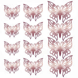 Back to school 12Pcs/Set 3D Hollow Butterfly Wall Sticker Cake Decor Toppers Wedding Decoration Living Room Home Decor Butterflies Stickers