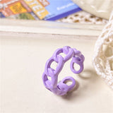 Cifeeo Korean Style Blue Purple Rings for Women Punk Trendy Vintage Heart Ring Small Daisy Flower Rings Party Couple Rings