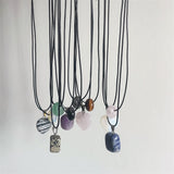 Cifeeo Vintage Heart Stone Pendant Necklace Simple Stylish Pendant Necklace For Women Men Jewelry Necklace Best Gift