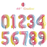 Back to school decoration Cifeeo  40'' Rose Donuts Large Number Foil Balloons Digital Helium Balloon Baby Shower Party Birthday Decoration Happy Birthday Balloons