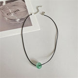 Cifeeo Vintage Heart Stone Pendant Necklace Simple Stylish Pendant Necklace For Women Men Jewelry Necklace Best Gift
