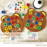 Cifeeo Kids Geometric Shape Color Matching 3D Puzzle Baby Montessori Learning Educational Interactive Battle Game Toys for Children