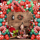 Cifeeo Christmas Balloons Candy  Crutch Xmas Pendants Happy New Year Party 2023 Merry Christma Decor For Home Noel Nacidad Supplies