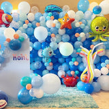 Back to school decoration Cifeeo  164Pcs/Set Ocean World Birthday Party Decorations Balloons Garland Kit Octopus Foil Balloon Arch Kids Sea Party Decor Supplies