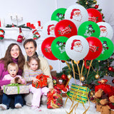 Christmas Gift 12Pcs Latex Balloons Santa Claus Elk Xmas Tree Christmas Party Balloons Christmas Decoration For Home Happy New Year 2023
