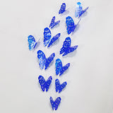 Back to school 12Pcs 3D Hollow Butterfly Wall Sticker for Home Decoration DIY Cake Decor Butterfly Stickers for Wedding Party Room Fridge Decor