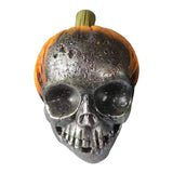 Cifeeo  Funny Pumpkin Skull Halloween Pumpkin Resin Crafts Ornaments Horror Ghost Festival Party Gift DIY Happy Halloween Day Decor