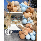 Cream Coffee Khaki Brown Birthday Balloons Garland Arch Kit Latex Globos Baby Shower Supplies Birthday Wedding Party Decorations