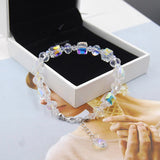 Cifeeo  Colorful Square Glass Beaded Bracelets For Women Temperament Handwork Bracelets Bangles Charms