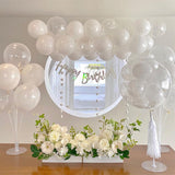 Back to school Cifeeo  10Pcs 12Inch Milk White Pearl Balloons White Clear Transparent Baloon Garland Birthday Party Wedding Decoration Ballon Supplies