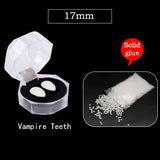 Cifeeo  Halloween Vampire Teeth Fangs Horror DIY Cosplay Dentures Prop Masquerade For Halloween Costume Party Decoration With Solid Glue