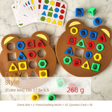 Cifeeo Kids Geometric Shape Color Matching 3D Puzzle Baby Montessori Learning Educational Interactive Battle Game Toys for Children