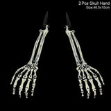 Cifeeo Halloween Skeleton Fake Skeleton Head and Hands Set Scary Skull Decors Halloween Party Haunted House Halloween Decoration