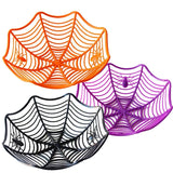 Cifeeo   Halloween Decoration Black Spider Web Bowl Fruit Plate Candy Biscuit Package Basket Bowl Trick Or Treat Halloween Party Supplies