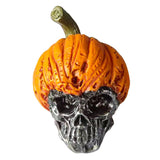 Cifeeo  Funny Pumpkin Skull Halloween Pumpkin Resin Crafts Ornaments Horror Ghost Festival Party Gift DIY Happy Halloween Day Decor