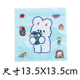Back to school 10pcs Cute Bear Rabbit Snack Ziplock Bag Biscuits Candy Small Packaging Bag 13.5*13.5cm Party Hand-made Snack Packaging Bags
