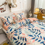 Cifeeo Florals Printed Fresh Bedding Set 100% Cotton High Quality Skin Friendly Duvet Cover with Sheets Home Comfortable Bedding Sets