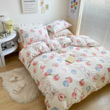 Cifeeo Florals Printed Fresh Bedding Set 100% Cotton High Quality Skin Friendly Duvet Cover with Sheets Home Comfortable Bedding Sets