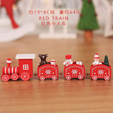 Cifeeo Wooden Christmas Small Train Xmas Ornaments Merry Christmas Decor For Home Happy New Year 2023 Creative Kids Naviidad Gifts Gift