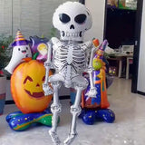 Cifeeo  Large 86X165cm Skeleton Man Aluminum Balloon Halloween Party Decor Horror Halloween Skull Halloween Decor Supplies Balloon Toys