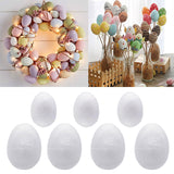 50pcs Easter Decor White Foam Eggs Easter Party Supplies Kids Favors Gifts Toy DIY Craft Hanging Easter Decorations For Home