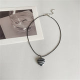 Cifeeo Vintage Heart Stone Pendant Necklace Simple Stylish Pendant Necklace For Women Men Jewelry Necklace Best Gift