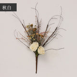 Simulation Rose Bouquet Fake Flowers Home Living Room Dining Table Wedding Fall Decor Artificial Flowers Fake Plants Home Decore
