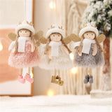 Cifeeo  Angel Dolls Girl Xmas Tree Pendant 2Pcs/Set Christmas Decorations for Home Xmas Decoration Navidad 2023 New Year Gift for Kids
