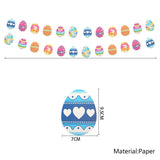 Cifeeo  Happy Easter Rabbit Bunny Easter Eggs Banner Garland Wall Hanging Bunting Flag Easter Decoration Kids Birthday Party Decor