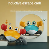 Cifeeo Electric Induction Escape Crab Toys Projection Interactive Toy Musical Simulated Crawling Toys Educational Toys for Kids Gifts