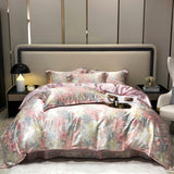 Cifeeo Mulberry Silk Bedding Set Luxury Duvet Cover Bed Sheet Pillowcase Silky Soft Queen King Ru Eu Double Size Fitted Sheet Bed Linen