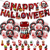 Cifeeo  Halloween Decoration Kawaii Anime Figure Bloody Skull Latex Balloon Set Halloween Party Decoration Supplies Toy Gift