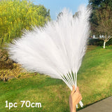 Black Friday Cifeeo  70-120Cm Artificial Pampas Grass Fake Reed Plants Bouquet  Wedding Decoration Home Living Room DIY Vase Decoration Tail Grass